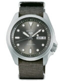 Seiko 5 Sports Automatic Grey Dial Grey Nylon Strap Watch for Men - SRPE61K1